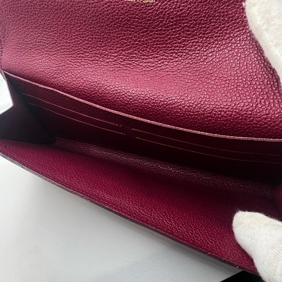 GUC Louis Vuitton Monogram Empreinte Burgundy Curieuse Wallet - Picture 9 of 11